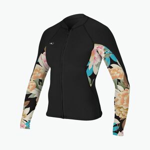 Női neoprén dzseki O'Neill Bahia 1/0.5 mm Full-Zip dzseki fekete/mikah virágos/fekete (Bahia 1/0.5 mm Full-Zip Jacket 4933-IJ7) kép