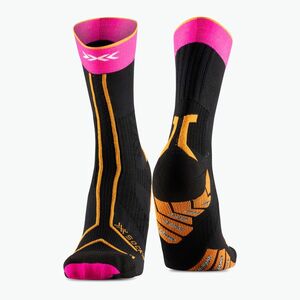 X-Socks Trailrun Terraskin Expert Crew zokni x fekete/fluo rózsaszín/lángoló narancs zokni (Trailrun Terraskin Expert Crew XS-RQXTS25M-B127) kép