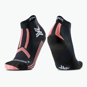 Női X-Socks Trailrun Discover bokazokni x fekete/poros rózsa (Trailrun Discover Ankle XS-R7DTS24W-B126) kép