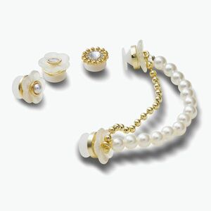 Crocs Jibbitz™ arany és virágos tűk 5 db. (Gold and Floral 5 Pack 10014675) kép