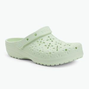 Crocs Classic Floral Cutout Clog flip-flop jade árnyalatú flip-flopok (Classic Floral Cutout Clog 210927-3YH) kép