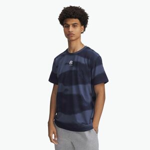 Férfi Under Armour Curry Hvyweight Logo downpour póló szürke/fehér (Curry Hvyweight Logo SS 1387107-044) kép