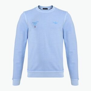 Férfi Aeronautica Militare Girocollo jégkék mosott melegítőfelső (Girocollo 251FE1991F583) kép