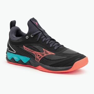 Mizuno Wave Luminous 3 röplabdacipő fekete/neonlámpa/páva kék (Wave Luminous 3 V1GA242006) kép