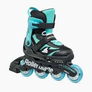 Rollerblade Microblade Jr gyermek görkorcsolya fekete/világoskék (Microblade Jr 86B0751530NK02) kép