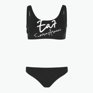 Női kétrészes fürdőruha EA7 Emporio Armani Maxi Logo Bikini felső fekete (Maxi Logo Bikini Top 7W000287-AF12210-UC001) kép