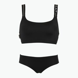 Női kétrészes fürdőruha EA7 Emporio Armani Logo Tape Bikini felső fekete (Logo Tape Bikini Top 7W000293-AF12213-UC001) kép