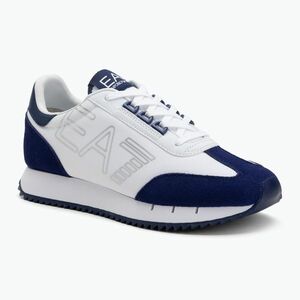 EA7 Emporio Armani fekete-fehér Vintage fehér/középkori kék cipő (Black & White Vintage XK257-X8X101-M701) kép