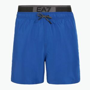 Férfi EA7 Emporio Armani Logo Tape Boxer türkizkék tengeri fürdőruha (Logo Tape Boxer 7M000534-AF13101-UB054) kép