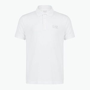 Férfi EA7 Emporio Armani Core Identity Polo ing fehér / ezüst logó (Core Identity Polo 8NPF14-PJVQZ-100) kép