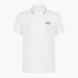 Férfi EA7 Emporio Armani Core Identity Piqué póló póló fehér (Core Identity Piqué Polo 8NPF16-PJVUZ-1100) kép