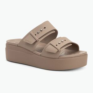 Női Crocs Brooklyn Low Wedge flip-flopok latte színű (Brooklyn Low Wedge 207431-2Q9) kép