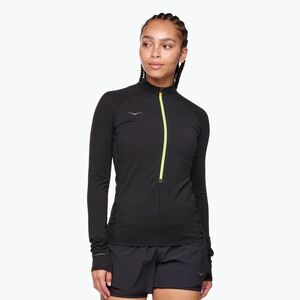 Női futó hosszú ujjú HOKA BaseZip hosszú ujjú fekete (BaseZip Long Sleeve 1156112-BLK) kép