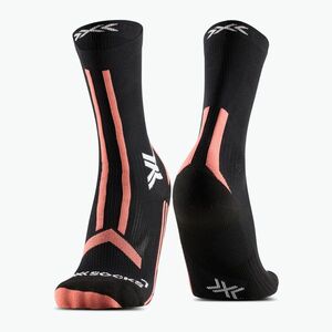 Női zokni X-Socks Trailrun Discover Crew x fekete/poros rózsa (Trailrun Discover Crew XS-RQDTS24W-B126) kép