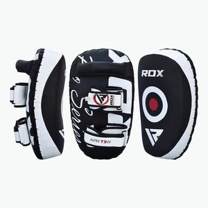 RDX T3 Muay Thai Training Shield Kick Pads fehér/fekete (T3 Muay Thai Kick Pads APR-T3W) kép