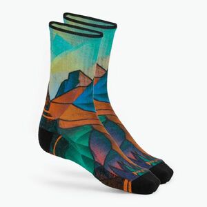 Smartwool női zokni Hike Targeted Cushion Mountain Prism Print Crew narancssárga rozsda (Hike Targeted Cushion Mountain Prism Print Crew SW002688L17) kép