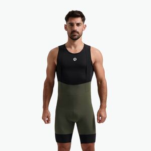 Rogelli Signature Bib rövid férfi kerékpáros rövidnadrág zöld (Signature Bib Short RC1200006) kép