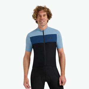 Rogelli Core Block férfi kerékpáros mez fekete / kék / sötétkék (Core Block RC1000001) kép