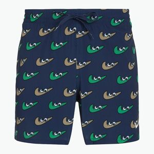 Férfi Nike Multi Print 5" Volley úszónadrág éjfekete tengerészkék (Multi Print 5" Volley NESSF553) kép