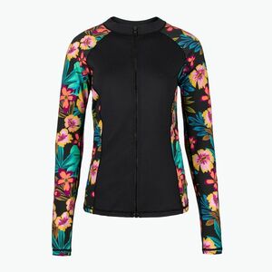 Hurley női úszás hosszú ujjú Fiji Fantasy Zip Front Rashguard fekete (Fiji Fantasy Zip Front Rashguard HDR1096-BLK) kép