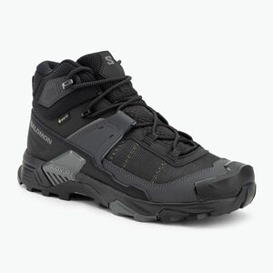 Férfi túracipő Salomon X Ultra 5 MID Wide GTX black/asphalt/ castlerock (X Ultra 5 Mid Wide GTX L47755400) kép