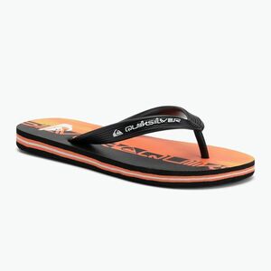 Quiksilver Molokai Art 25 Ifjúsági tüzes korall wordblock flip flopok (Molokai Art 25 Youth AQBL100624-MKZ8) kép