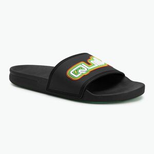 Quiksilver férfi Rivi Wordmark Slide II fekete rasta flip-flopok (Rivi Wordmark Slide II AQYL101354-BRS) kép