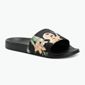Női ROXY Slippy II flip-flop fekete/zöld mintás flip-flopok (Slippy II ARJL100679-0BG) kép