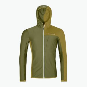 Férfi ORTOVOX Fleece Light Grid kapucnis vadnövényes melegítőfelső (Fleece Light Grid Hooded 8707700061) kép
