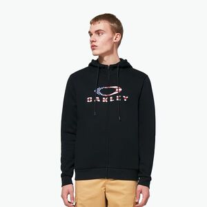 Férfi Oakley Bark 2.0 Hoodie FZ fekete/amerikai zászlós melegítőfelső (Bark 2.0 Hoodie FZ FOA402598) kép