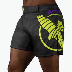 Férfi Hayabusa Icon Mid-Thigh MMA edzőnadrág fekete/neon színben (Icon Mid-Thigh MMA ICMTFS-BKYL) kép