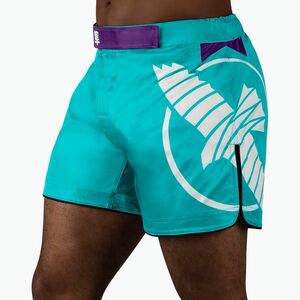 Férfi Hayabusa Icon Mid-Thigh MMA edzőnadrág teal/fehér (Icon Mid-Thigh MMA ICMTFS-TL) kép