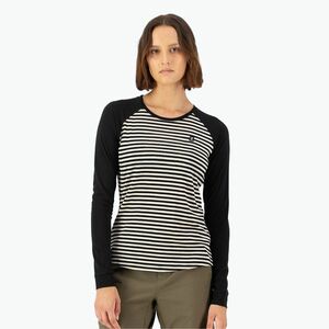 Női hosszú ujjú termál Mons Royale Icon Raglan mr csíkos/fekete (Icon Raglan 100498-1227-883) kép