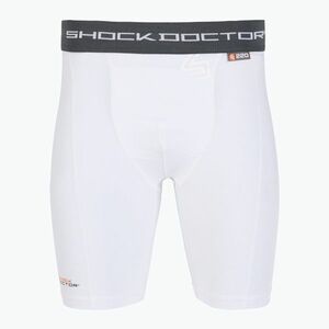 Kompressziós rövidnadrág lágyékvédővel Shock Doctor Compression fehér (Compression 220-WH) kép