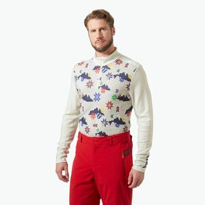 Férfi Helly Hansen Lifa Merino Midweight 1/2 Zip off white cortina aop thermal longsleeve (Lifa Merino Midweight 1/2 Zip 49363_011) kép