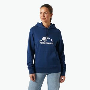 Női Helly Hansen Nord Graphic pulóveres kapucnis pulóver óceán (Nord Graphic Pullover Hoodie 62981_585) kép