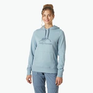 Női Helly Hansen Nord Graphic pulóver kapucnis pulóver szeleskék (Nord Graphic Pullover Hoodie 62981_561) kép