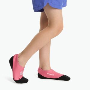 Gyermek medence zokni AQUASTIC Seavie csúszásgátló rózsaszínű (Seavie Anti-Slip AQS-B5AP030-PNK) kép
