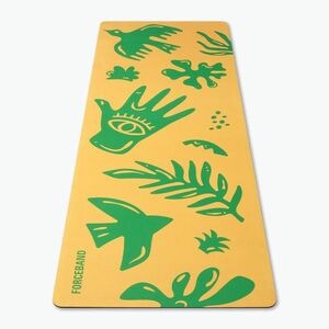 Jóga/fitness szőnyeg FORCEBAND Energy Yellow 4 mm zöld/sárga (Energy Yellow MC 4.0 EY) kép