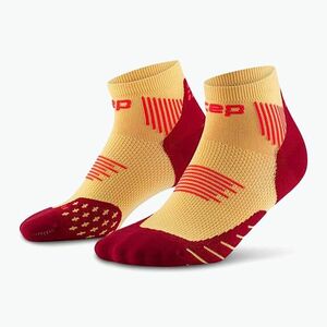 CEP férfi kompressziós zokni Run Low Cut 5.0 marigold/burgundy (Run Low Cut 5.0 WP8AMR2) kép