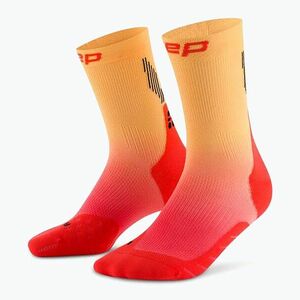 CEP férfi kompressziós zokni Run Edt. Gradient Mid Cut Compression 5.0 piros/marigold fakó (Run Edt. Gradient Mid Cut Compression 5.0 WP8CNG4) kép