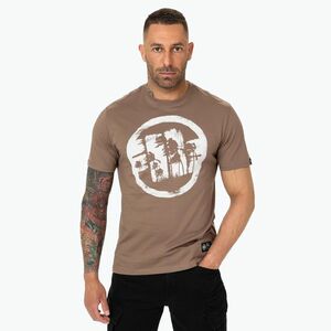 Férfi Pitbull Logo Palms barna Savana póló (Logo Palms 215125820004) kép