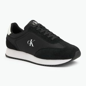 Calvin Klein férfi cipő YM0YM01325 Retro Runner Lace Up Ny-Su Fekete/Fényes Fehér (Retro Runner Lace Up Ny-Su YM0YM013250GM) kép