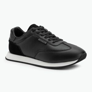 Calvin Klein férfi cipő HM0HM01871 Low Prof Runn Laceup Perf Lth Black/Bright White Fekete/Fényes Fehér (Low Prof Runn Laceup Perf Lth HM0HM018710GM) kép