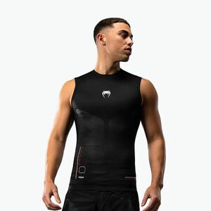 Férfi edzőpóló Venum Tactical XT 05522 Rashguards fekete/tüzes piros (Tactical XT Rashguards VENUM-05522-100) kép