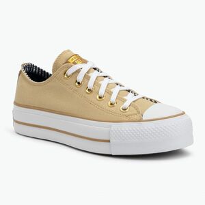 Converse női tornacipő Chuck Taylor All Star Lift Platform Herringbone Stripe utility sunflower/trek tan (Chuck Taylor All Star Lift Platform Herringbone Stripe A08109C) kép