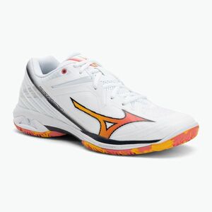 Mizuno Wave Claw 3 tollaslabda cipő fehér/citrus/calypso coral (Wave Claw 3 71GA244335) kép