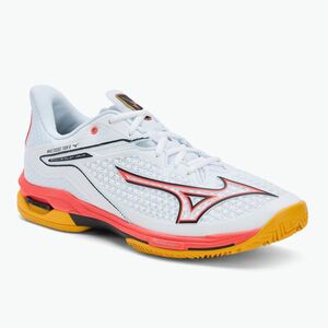 Mizuno Wave Exceed Tour 6 CC teniszcipő fehér/baritonkék/tüzes korall 2 (Wave Exceed Tour 6 CC 61GC247460) kép