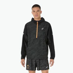 ASICS férfi Fujitrail Packable Windbreaker teljesítményű fekete futókabát (Fujitrail Packable Windbreaker 2011D389-002) kép