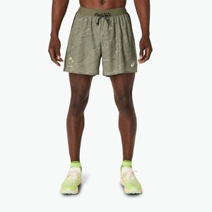 ASICS férfi futónadrág Fujitrail All Over Print 5IN köpeny zöld (Fujitrail All Over Print 5IN 2011D392-300) kép